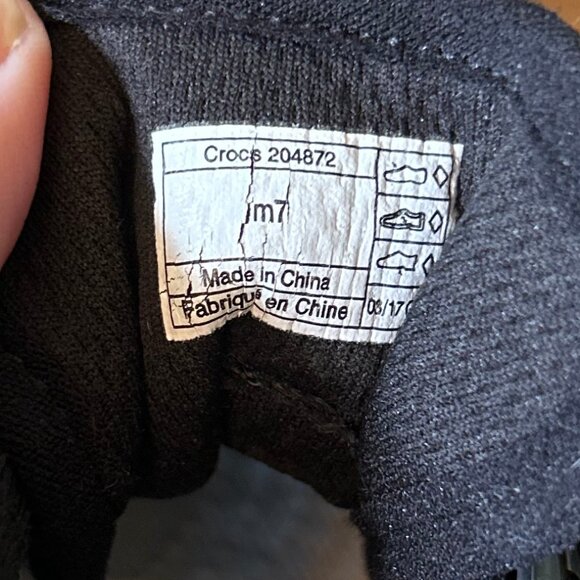 Crocs CitiLane Roka Court Sneakers Ventilated Black with White Trim Mens Size 7 - Picture 9 of 9